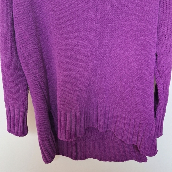 Show Me Your Mumu Hug Me Oversized V Neck Sweater in Purple Ultraviolet Knit - Picture 4 of 10